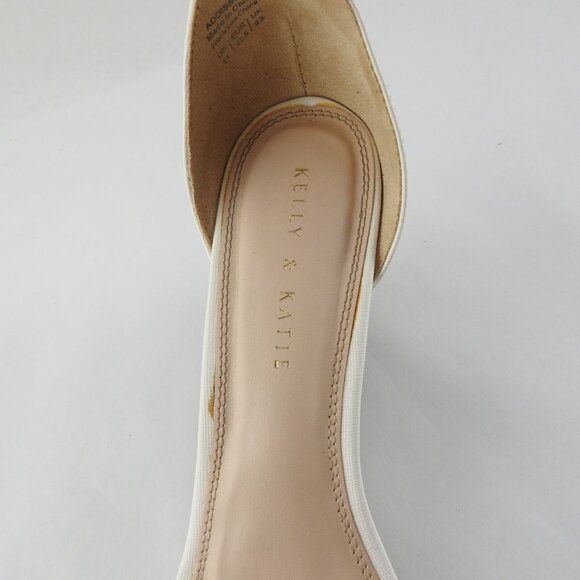 Kelly & Katie Womens Size 11 Addison White Ankle Strap Heels Wedge Sandle - Picture 8 of 10